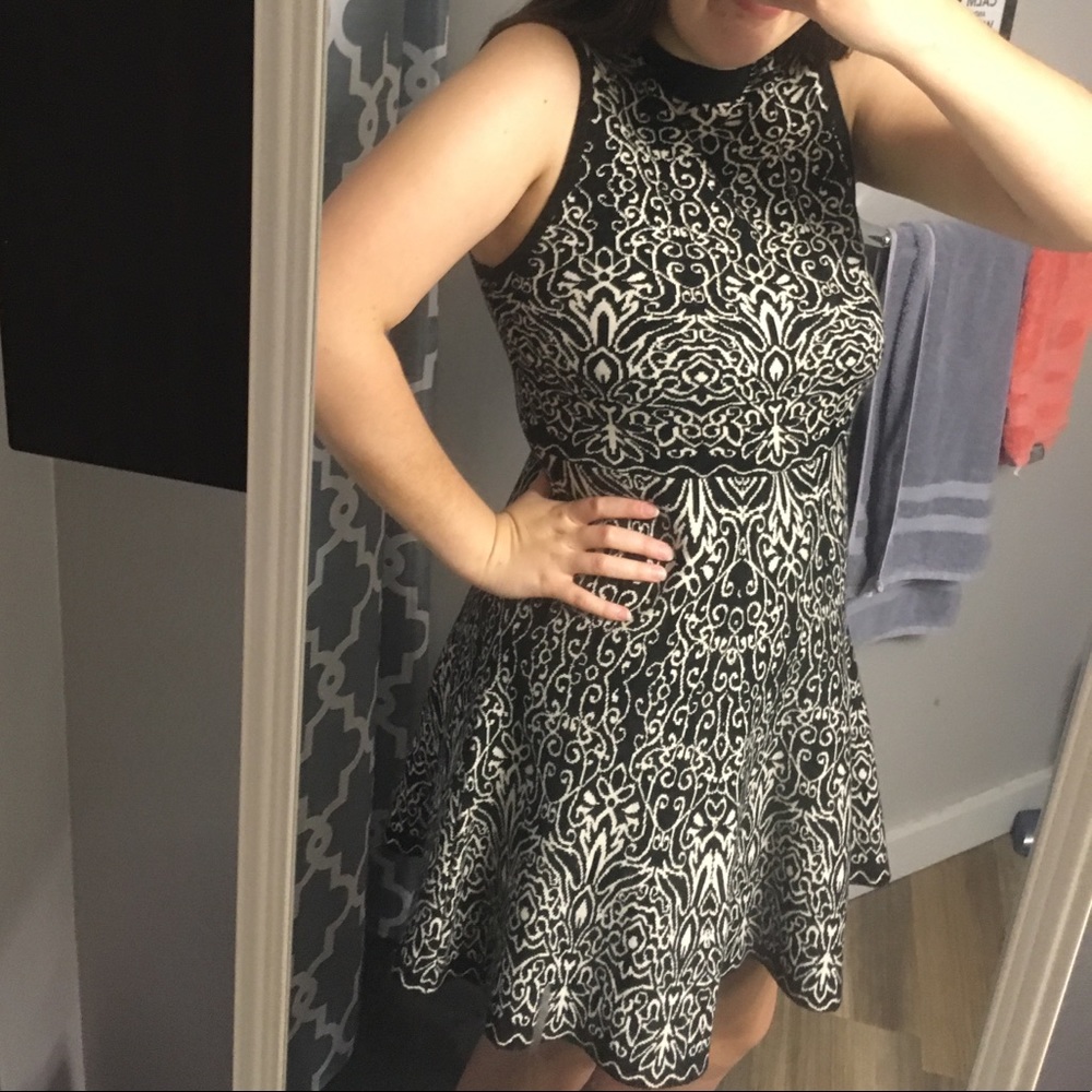 Patterned Sweater Dress